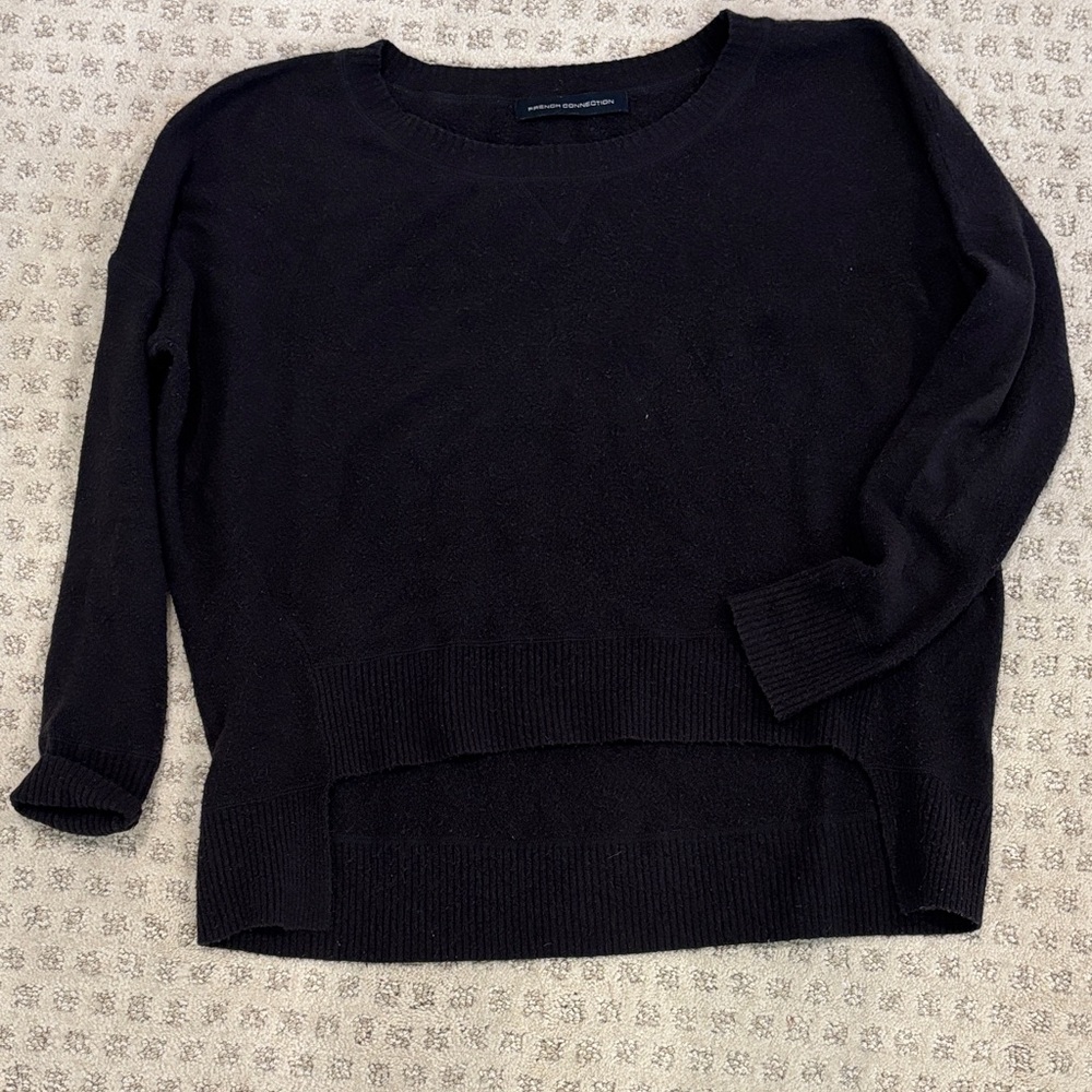 French Connection Classic Black Crew Neck Sweater